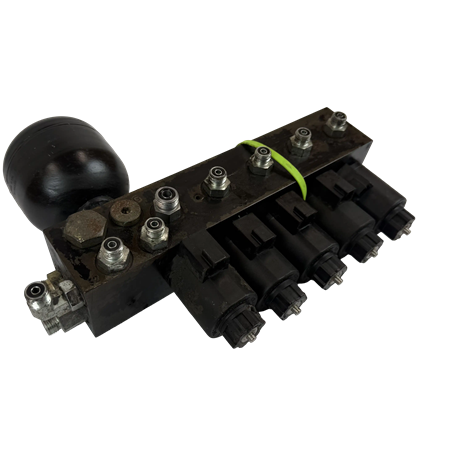 Ventilblock komplett med ackumulator